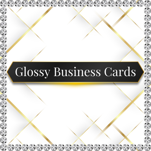 Glossy White Business Cards