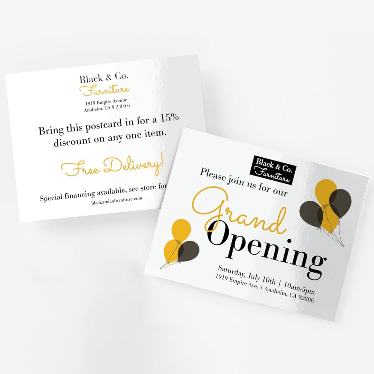 Glossy White Postcards